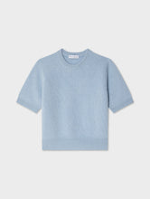 Brushed Cashmere Tee Misty Blue