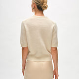Brushed Cashmere Tee Ivory