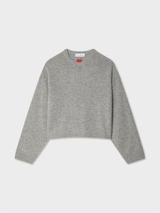 Cashmere Mini Heart Sweatshirt Grey Heather