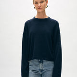 Cashmere Mini Heart Sweatshirt Deep Navy