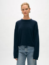 Cashmere Mini Heart Sweatshirt Deep Navy