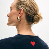 Cashmere Mini Heart Sweatshirt Deep Navy