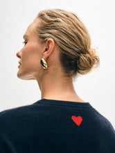 Cashmere Mini Heart Sweatshirt Deep Navy