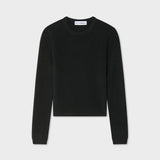 Cashmere Slim Stretch Crewneck Black