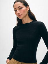Cashmere Slim Stretch Crewneck Black