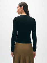 Cashmere Slim Stretch Crewneck Black