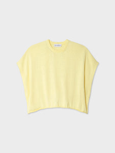 Linen Blend Easy T-Shirt Lemon Sorbet