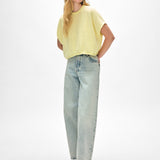 Linen Blend Easy T-Shirt Lemon Sorbet