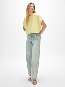 Linen Blend Easy T-Shirt Lemon Sorbet