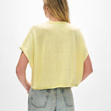 Linen Blend Easy T-Shirt Lemon Sorbet