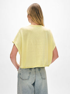 Linen Blend Easy T-Shirt Lemon Sorbet
