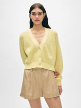Line Blend Ribbed Cardigan Lemon Sorbet