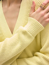 Line Blend Ribbed Cardigan Lemon Sorbet