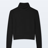 Cashmere Featherweight Turtleneck Black