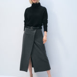 Cashmere Featherweight Turtleneck Black