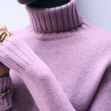 Cashmere Featherweight Turtleneck Soft Plum