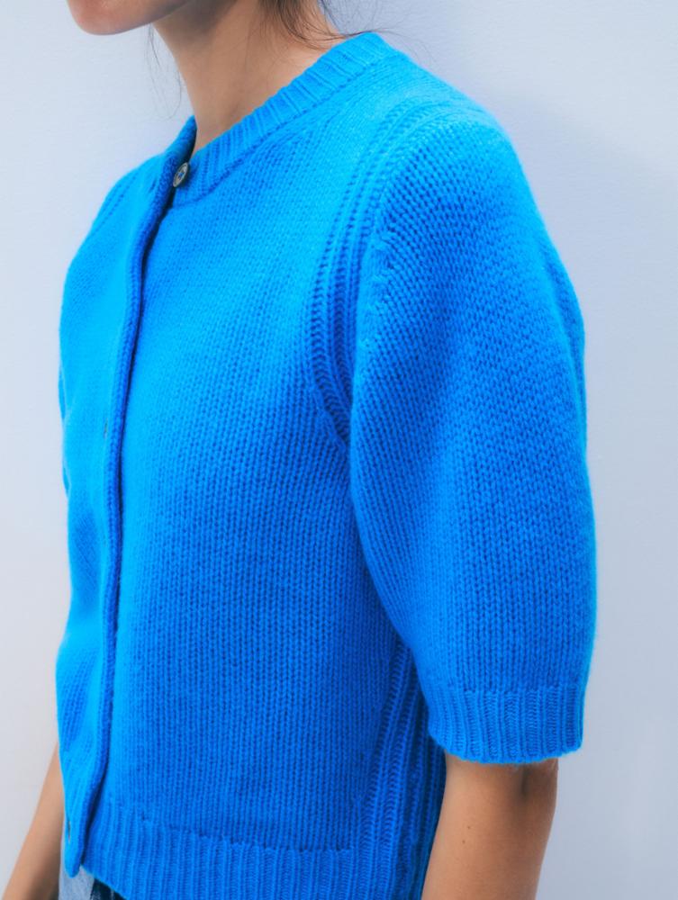 CASHMERE ELBOW SLEEVE CARDIGAN