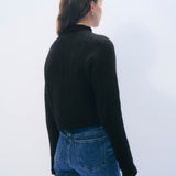 Cashmere Luxe Cable Cardigan Black