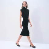 Cashmere Sleeveless Dress Black