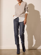 Looker Layered V-Neck Sweater Vail Grey Melange
