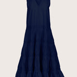 Wallis Smocked Dress Navy