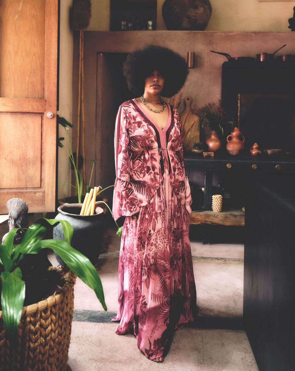 Jude Dress Sepia Jungle