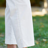 Westport Wide Leg Trouser White Twill