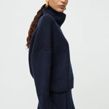 Girlfriend Turtleneck Navy