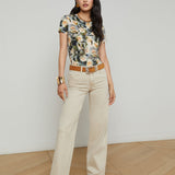 Clayton Wide Leg Jean Biscuit