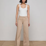 Alicent Wide Leg Jean Pale Khaki