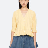 ALBERTE SOLID BUBBLE SLV BLOUSE (D1)