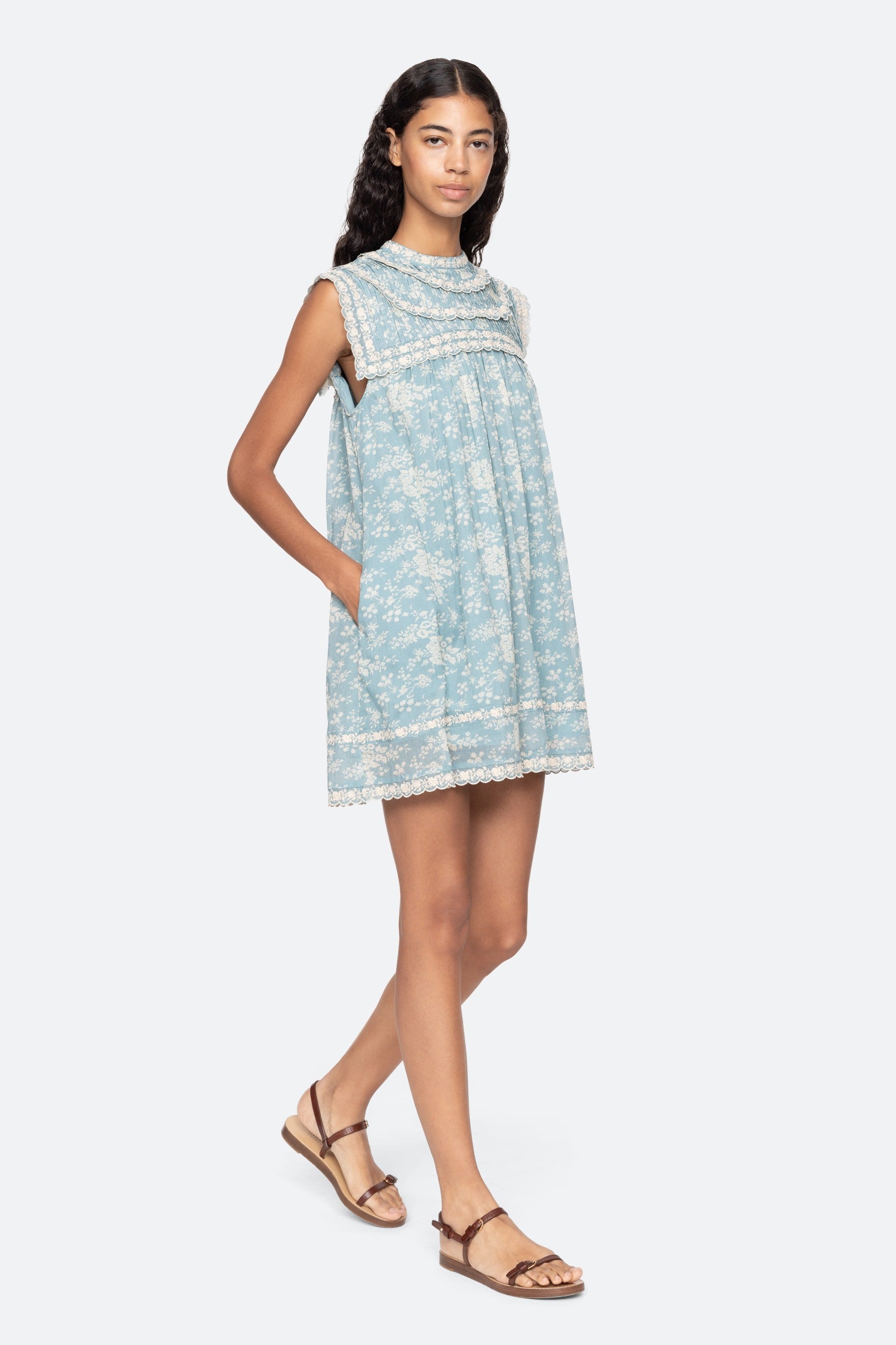 KIRSTEN PRINT FLARED MINI DRESS (D2)