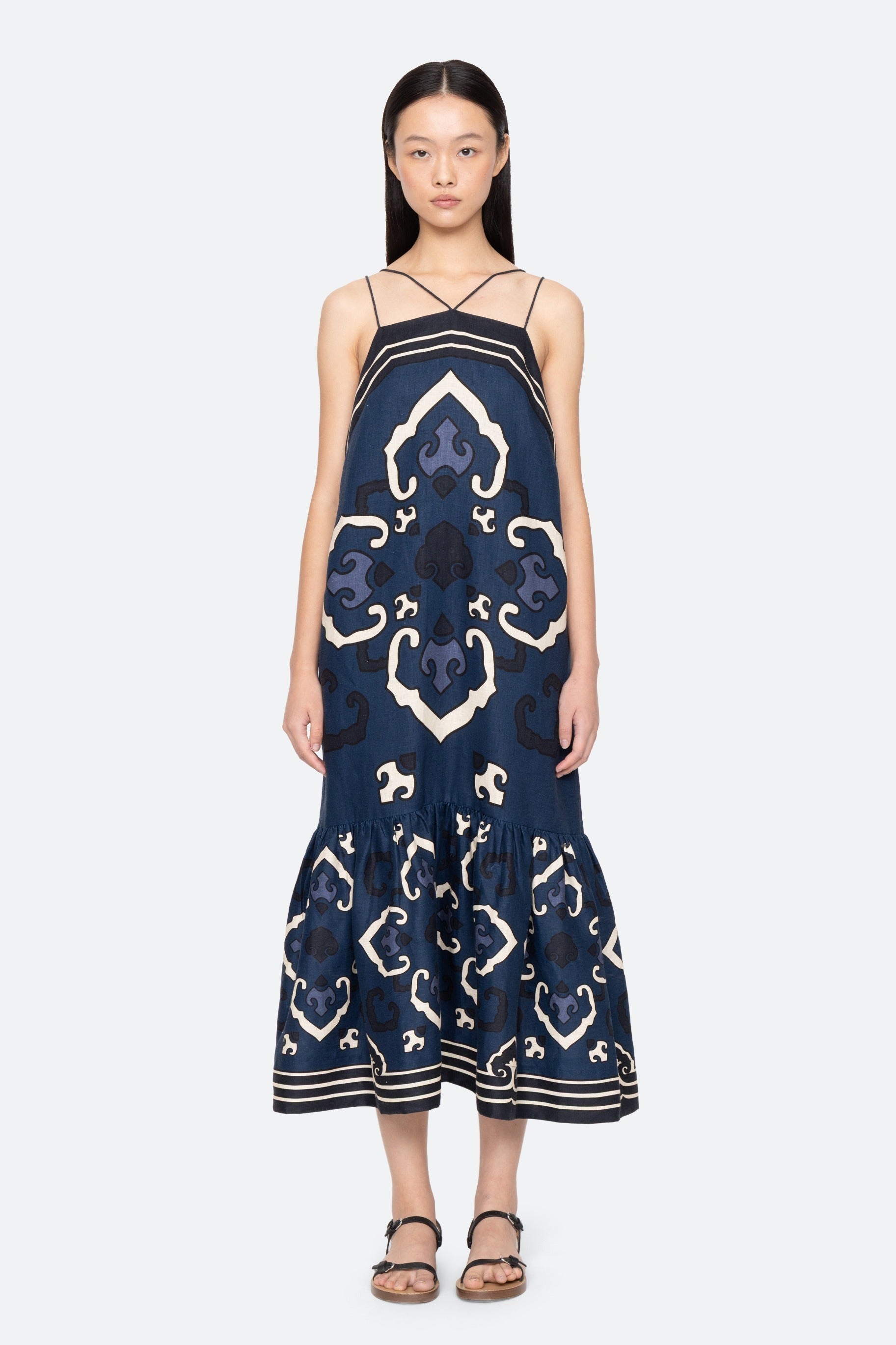 BLAISE PRINT SPAGHETTI STRAP DRESS
