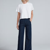 denim trouser indigo linen