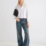 Acume Rhinestone Shirt Optical White