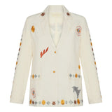 Vera Blazer Ivory Embroidered