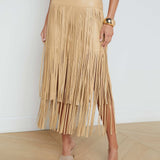 Karolina Fringe Skirt Croissant
