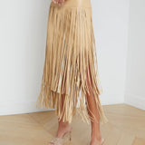 Karolina Fringe Skirt Croissant
