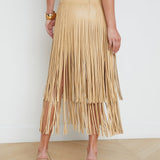 Karolina Fringe Skirt Croissant