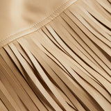Karolina Fringe Skirt Croissant