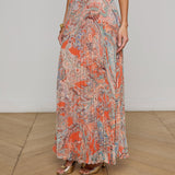 Torin Skirt Orange/Light Blue Traditional Paisley