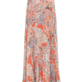 Torin Skirt Orange/Light Blue Traditional Paisley