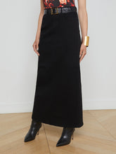 Miriam Denim Maxi Skirt Saturated Black