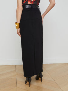 Miriam Denim Maxi Skirt Saturated Black