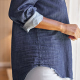 Eileen Button-Up Shirt Vintage Dark Indigo Wash