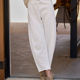 Bibi Barrel Leg Sweatpant Vintage White