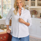 Eileen Button-Up Shirt Grey Melange
