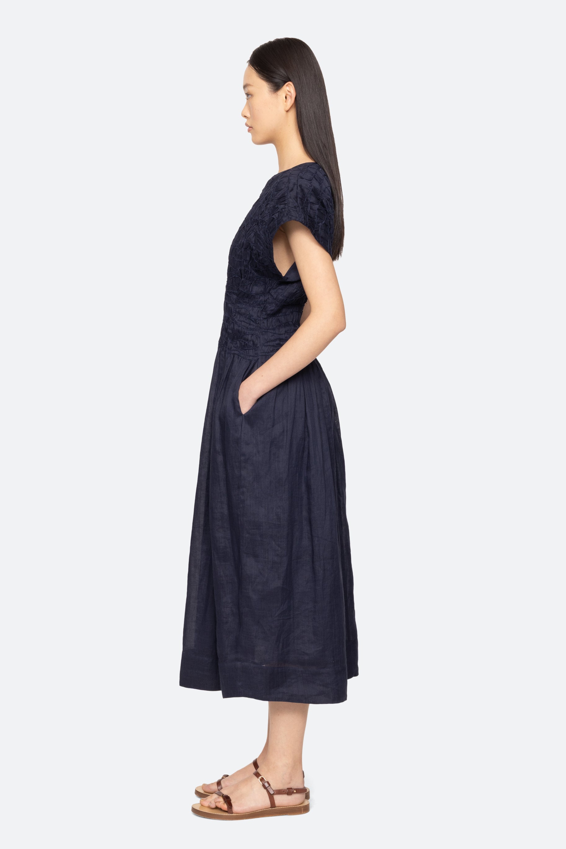 IMOGEN SOLID MIDI DRESS (D1)