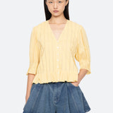 ALBERTE SOLID BUBBLE SLV BLOUSE (D1)