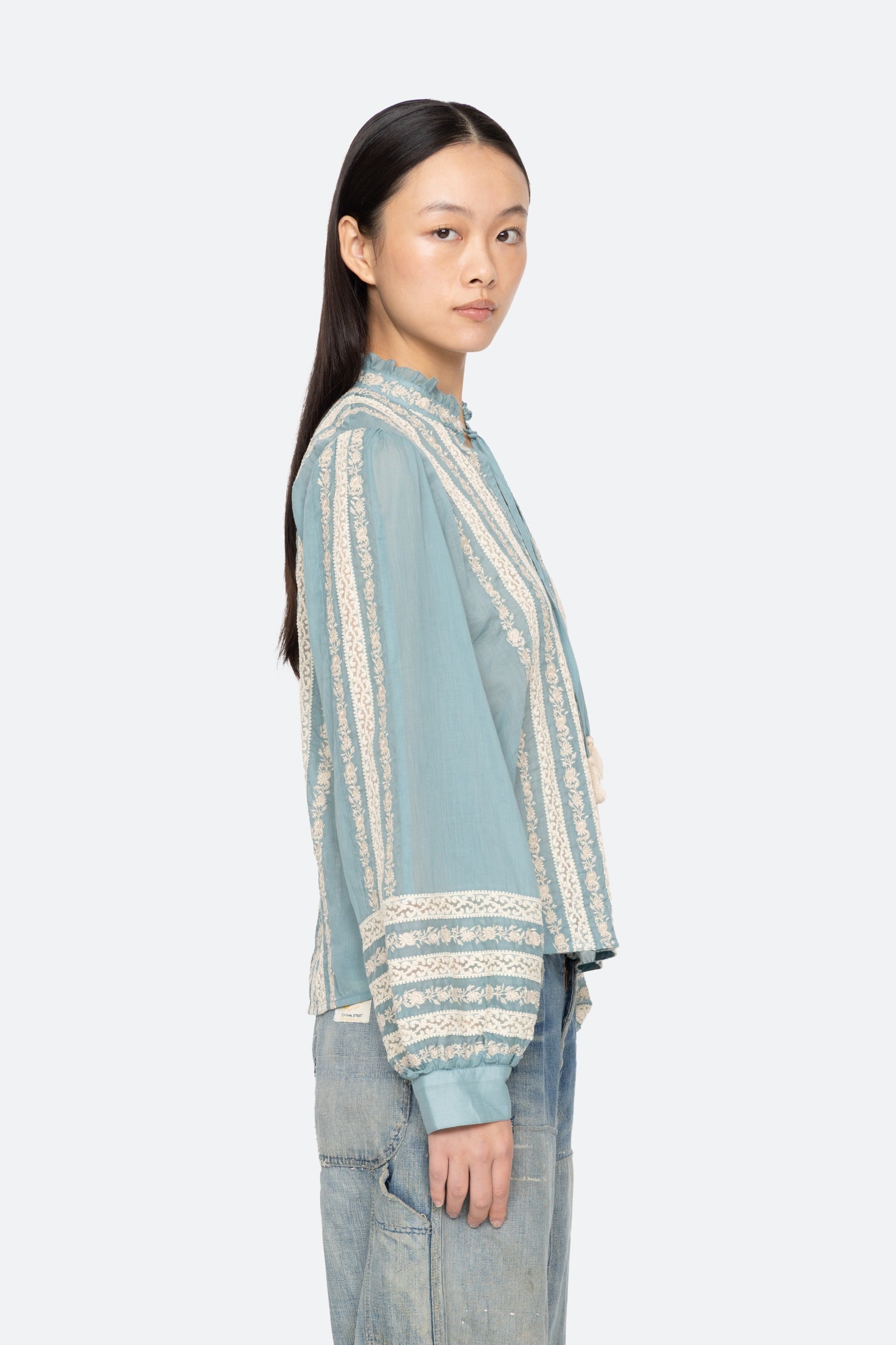 KIRSTEN PRINT L/SLV TOP (D2)